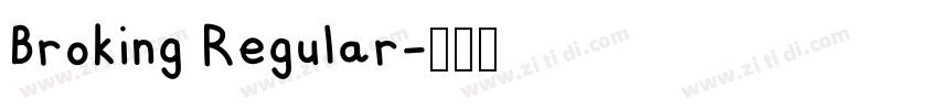 Broking Regular字体转换